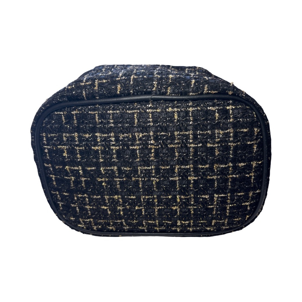 Black and Gold Tweed Cosmetic Bag (3 for $12 item) - Picture 4 of 5